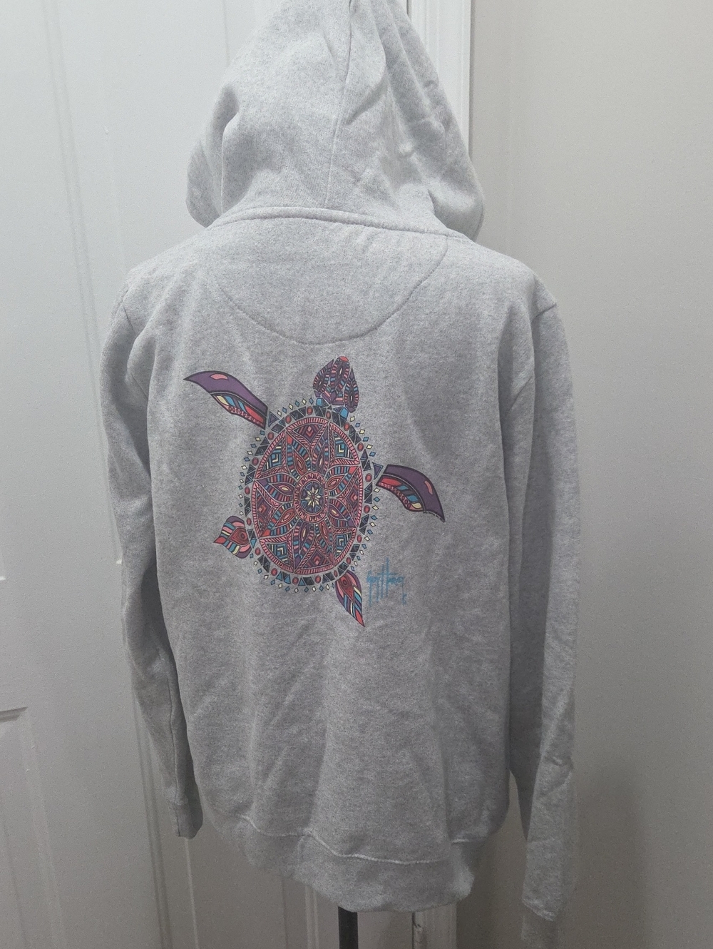 Guy Harvey Men's Light Gray Hoodie Sweatshirt M
